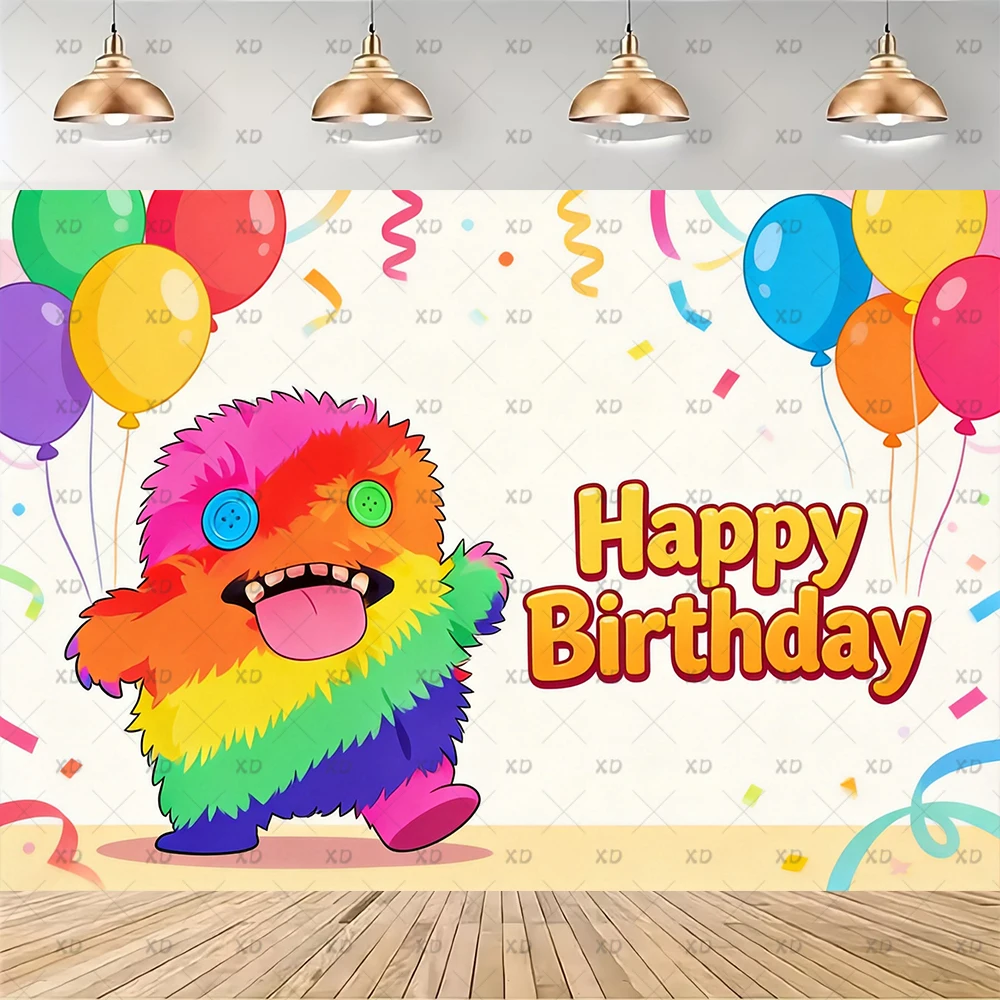 Cartoon Fuggler Themen-Geburtstagsparty Dekorations-Set Banner Zubehör Ballon-Set Tortendekoration Hintergrund Cartoon-Kulisse Kindergeschenk – Detail 4