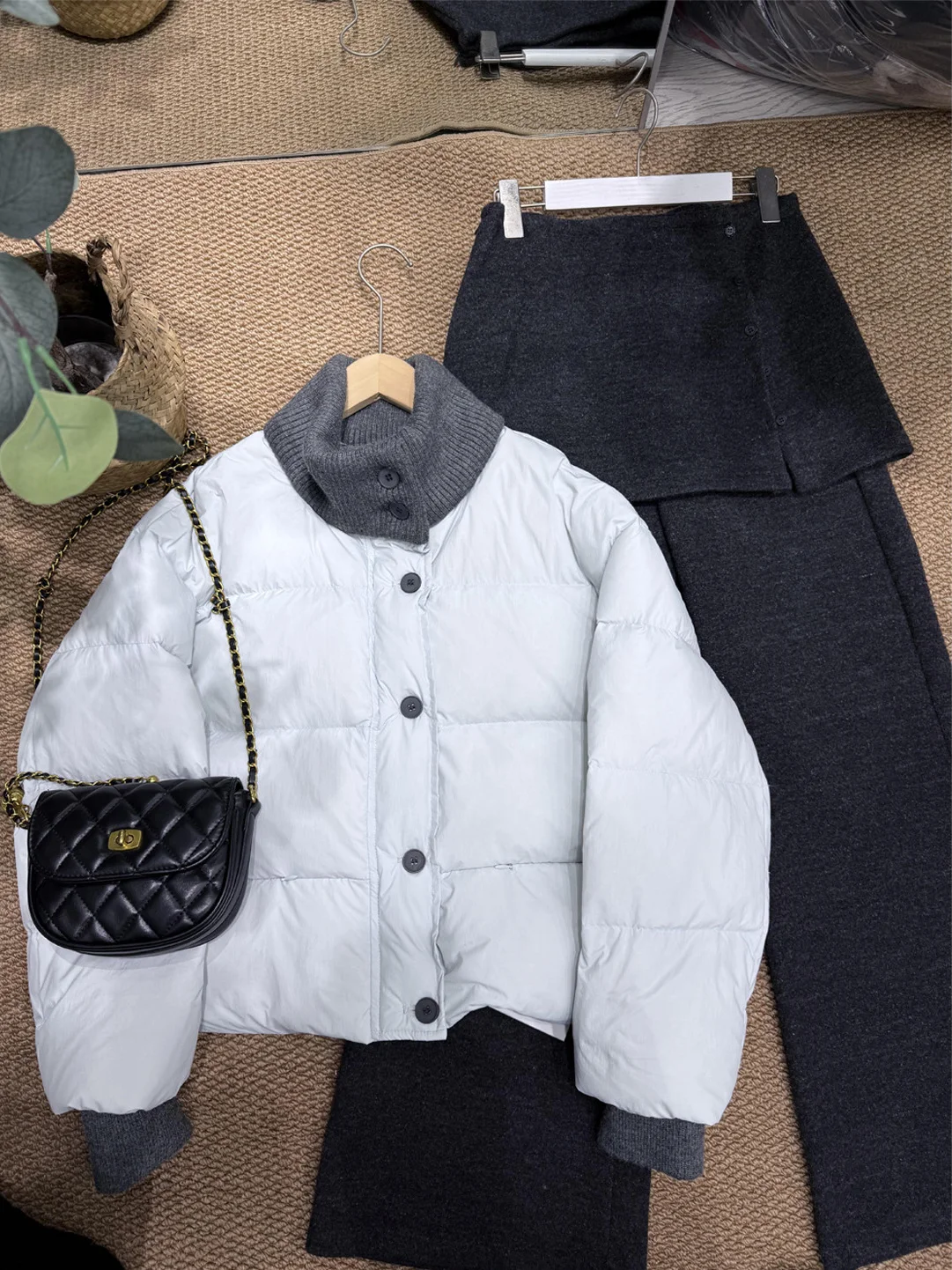 

Fashionable Stand Collar Blue Cotton Jacket Women's Winter New Style Anti Aging Thick Outerwear Korean Loose Fit Long Sleeve