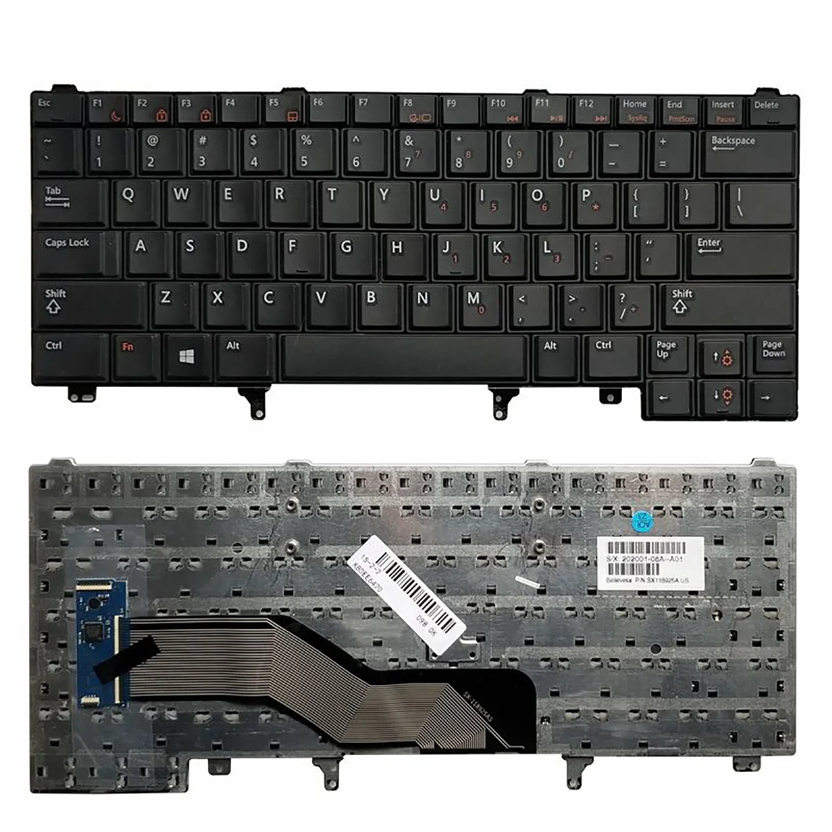 New US keyboard for Dell Latitude E6220 E6230 E6430s E6420 0C7FHD English without Point Stick black