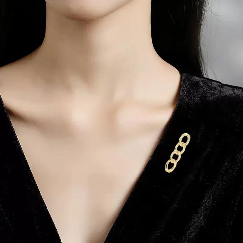 Metal Chain Brooches Tighten Waist Clothing Pins Buckle Reduce Waist Circumference Artifact Decorative Clothes Pants Accessories