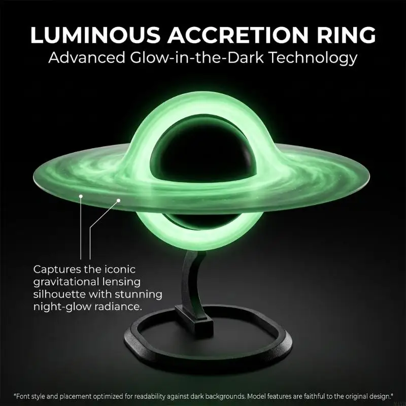 3D Printed Night Light Modern Table Light Decorative Lamp Tabletop Decoration, ABS Sphere-and-Band Accent M4YD