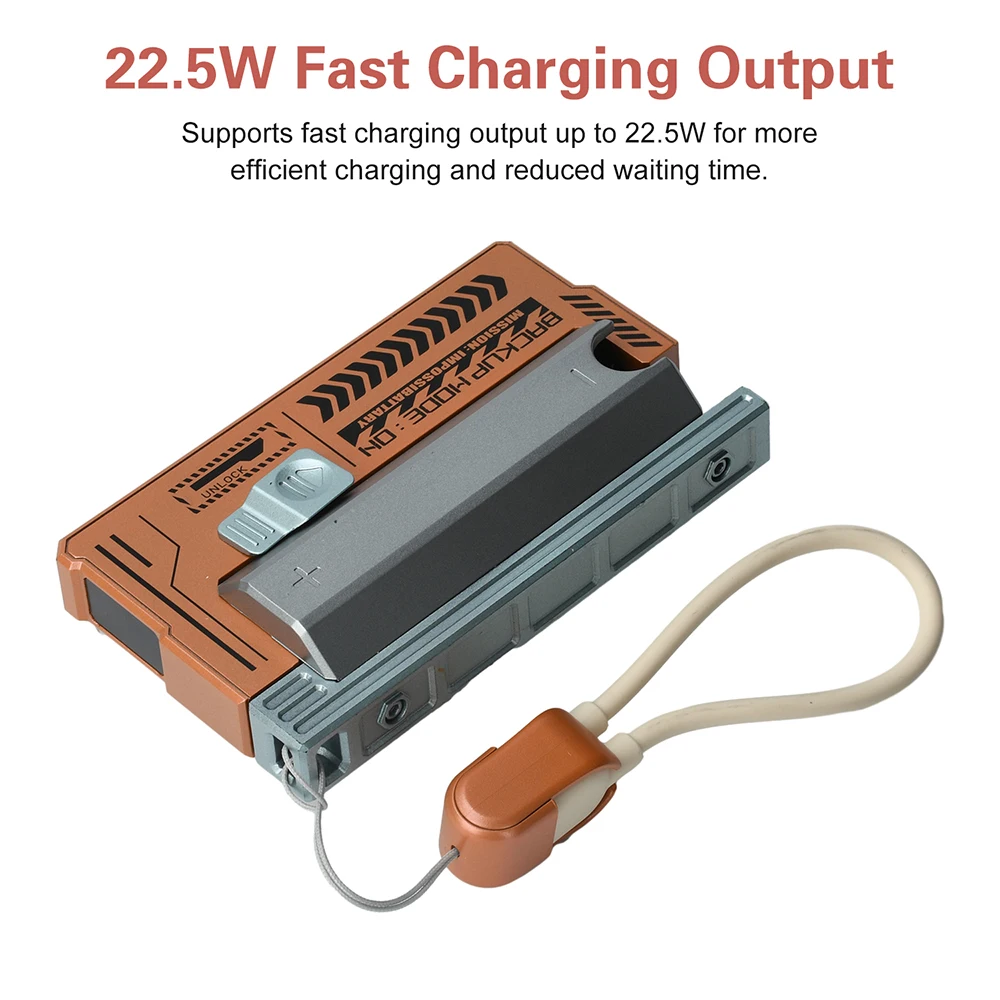1x21700 Batterie Ladegerät Fall DIY Power Bank Box 22,5 W Schnelle Lade Tragbare Batterie Ladung Lagerung Box Ladegerät ohne Batterie