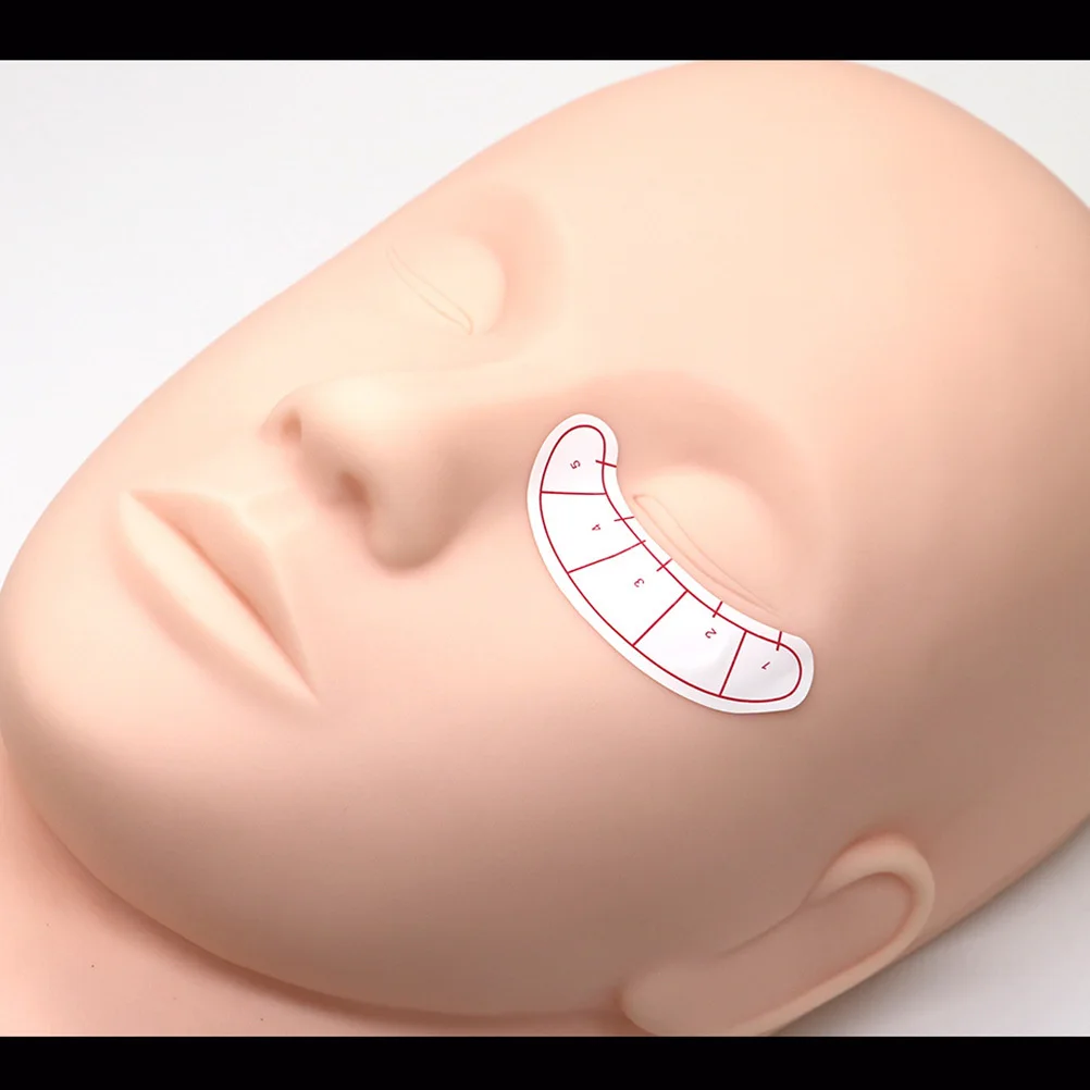 10 fogli adesivi per occhi toppe di posizionamento a 5 punti estensione ciglia riduttore di cerchi scuri strumento di trucco confortevole senza pelucchi