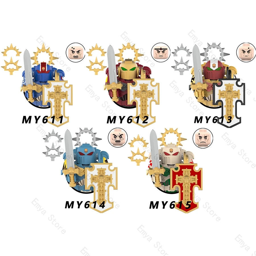 

MY601 MY611 40k Sword Guard Veteran mini model figures doll building blocks boys gift toys Anime cartoon Bricks Gun Sword mould
