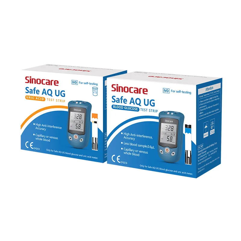 [50PCS/100PCS] Sinocare Uric Acid Test Strips or Blood Glucose Strips for Safe AQ UG only