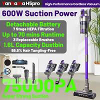 Yanhama Cordless Vacuum Cleaner - 75KPA/650W/70Mins Stick Vacuum with Charging Dock Station, Anti-Tangle Wireless Vacumm for Pet