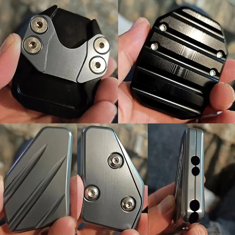 Motorcycle Accessories CNC Aluminum Kickstand Foot Pad For SYM Husky ADV 300 Side Stand Enlarged Plate Enlarge Accessories