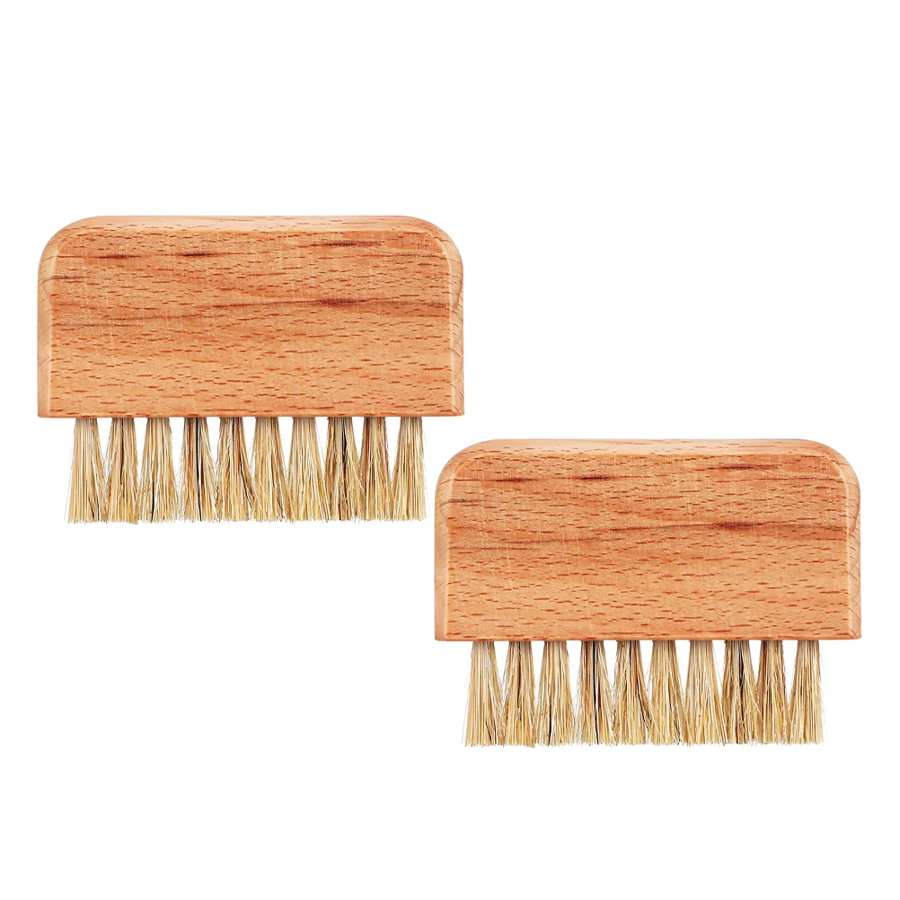 

2Pcs Nail Cleaning Brush Wooden Fingernail Scrubber Multi-Functional Manicure Pedicure Scrub Tool for Hand Foot Nail Care