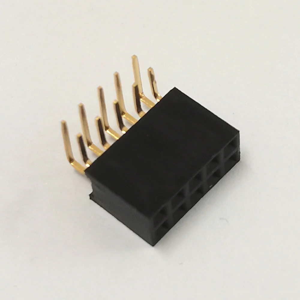 2,54 mm Rastermaß, zweireihige, rechtwinklige Buchsenleiste, 90-Grad-Biegestift-Steckverbinder, 2x2P/3/4/5/6/7/8/9/10/12/20/40P PCB-Buchse – Detail 9