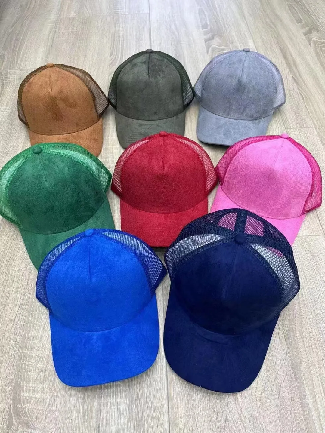 Custom Logo Baseball Cap Men 5 panel Mesh Suede Diy Trucker Hat Spring Summer Outdoor Sports Hats Women Solid Color gorros