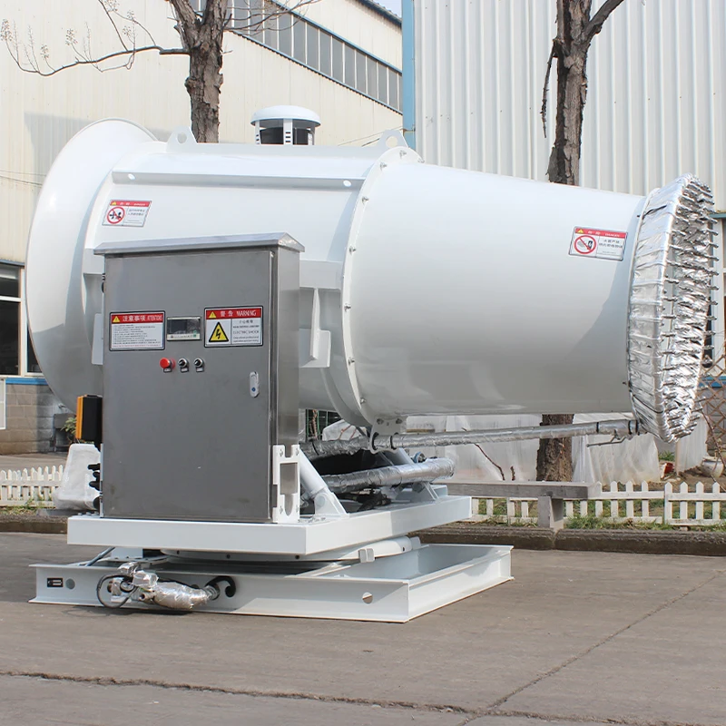 الرشاشات نظام الري الزراعي 120 متر ارتفاع ضغط المياه ضباب مدفع الغبار قمع آلة مدفع الضباب