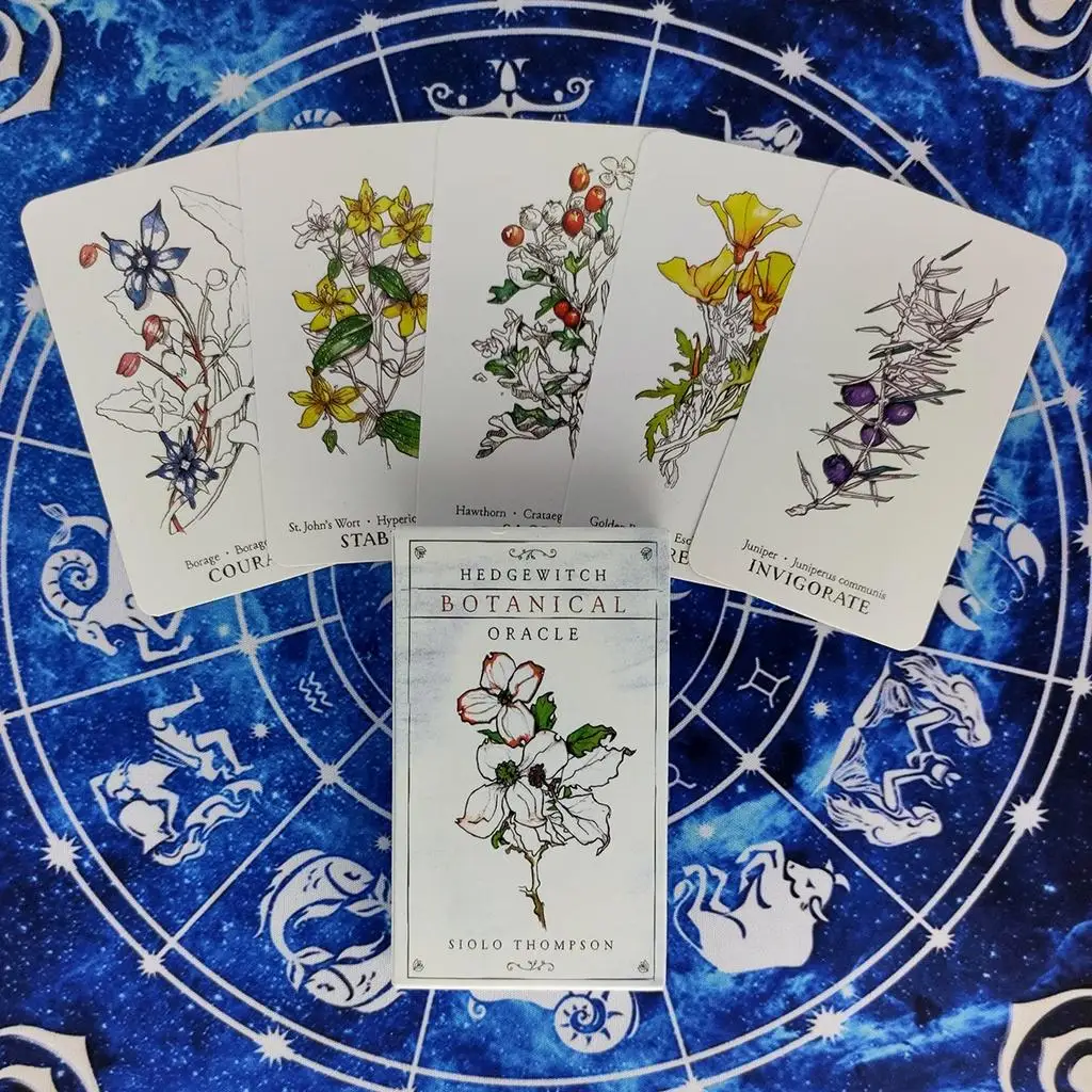 

Hedgewitch Botanical Oracle Cards English Version Divination Tarot Cards Deck Entertainment Party Board Game 40 Pcs/Box