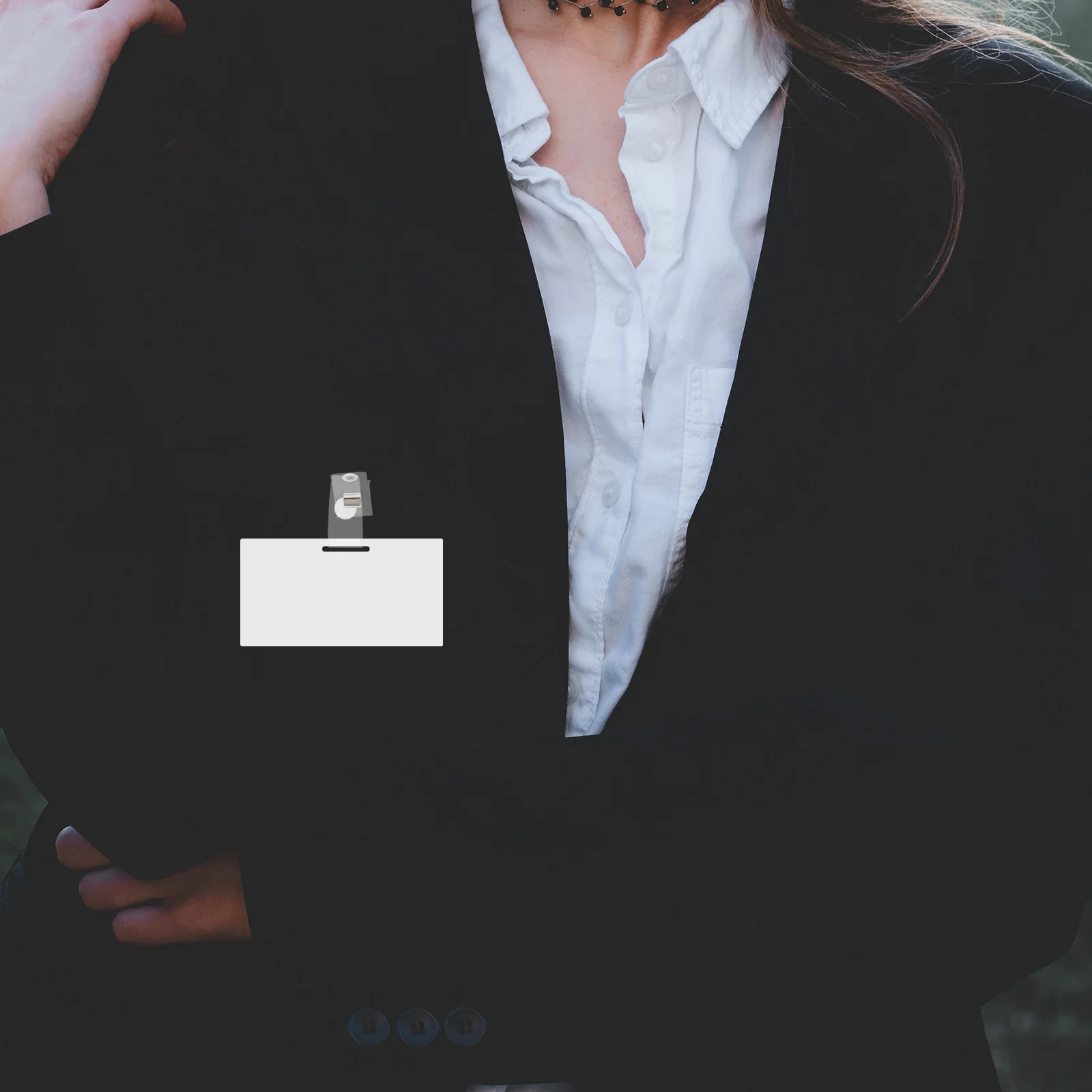 

20Pcs Metal Badge Clip Chest Card Holder for Name Tags Id Cards Double Hole Work Badge Clips Secure Easy to Use Portable