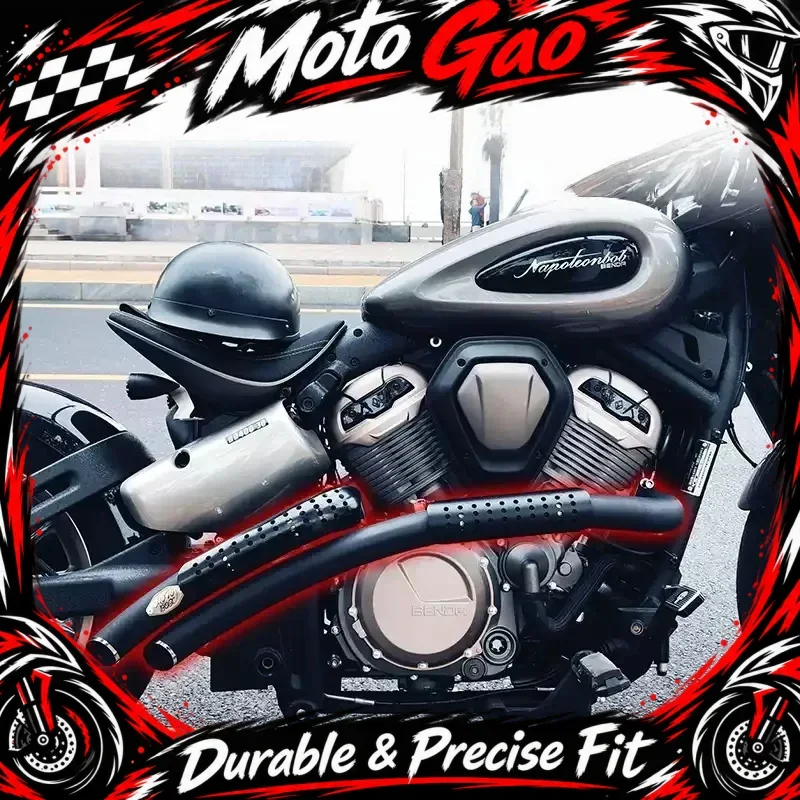 BENDA NAPOLEON BOB 450 500 Modified Exhaust System: Dual Outlet, Dual Straight-Pipe Full System, Non-Destructive Direct Mount