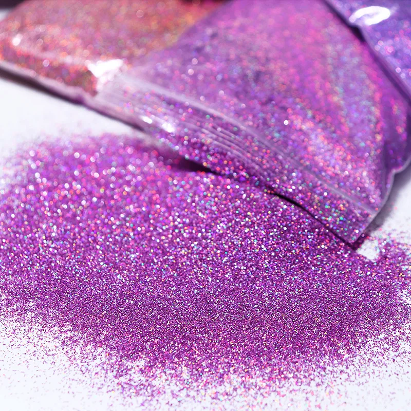 

0.2MM 008'' Size 1000g Sparkly Laser Glitter Fine Linear Holographic Nails Glitter Rainbow Powder Dust Dazzling Glitter Powder