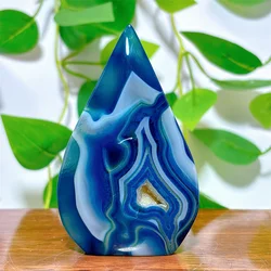 Blue Silk Agate Free Form Crystal Natural Quartz Stone Minerals Home Decoration Gifts Reik Crafti Energy Healing Meditation