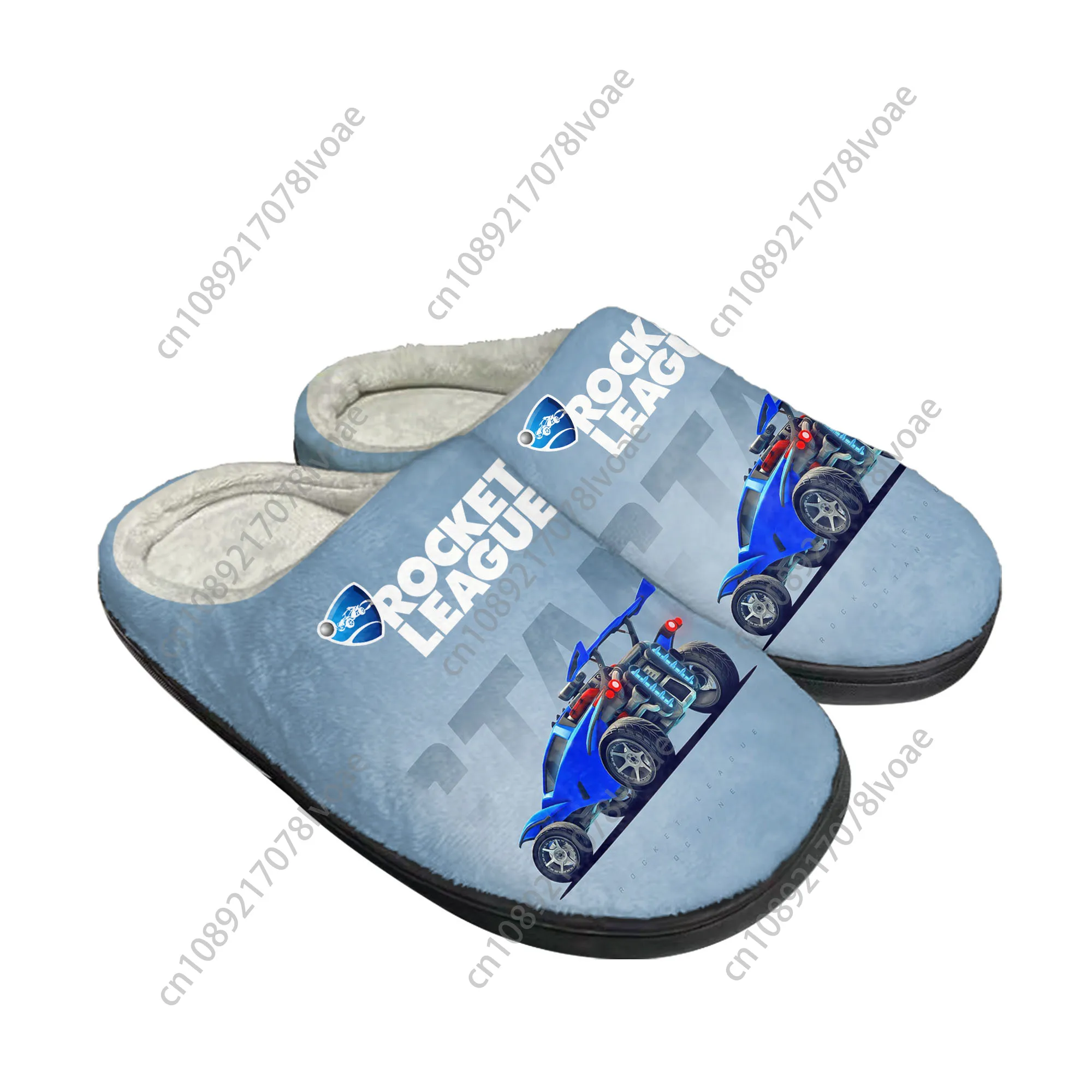 

Cartoon Game Rocket League Home Cotton Slippers Men Women Plush Bedroom Casual Keep Warm Shoes Tailor Made Slipper