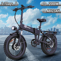 Ridstar H20PRO Adult E-bike 2000W Dual Motor 48V23AH Battery Electric Bicycle Folding 20*4.0-inch Fat Tire Snow Electric Bike