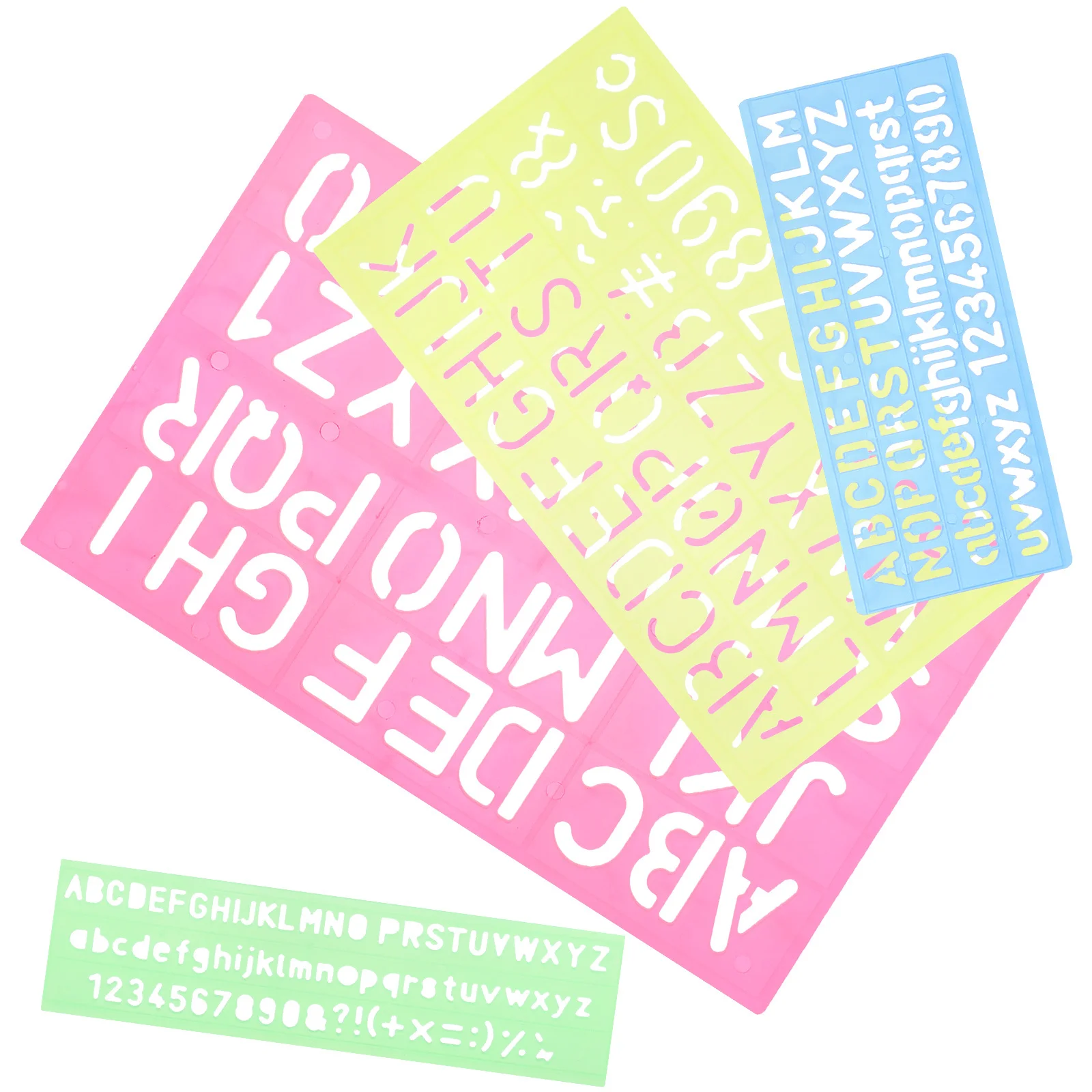 

4Pcs Durable Plastic Alphabet Number Tracing Board Writing Practice Board Letter Recognition Educational Playthings