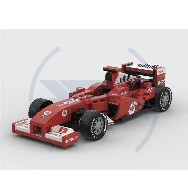 Building Blocks MOC-186965 MOC-F1 Racing F2004 Small Car Toy, Assembly Model 199PCS Kids Birthday Gift Christmas Toy Gift