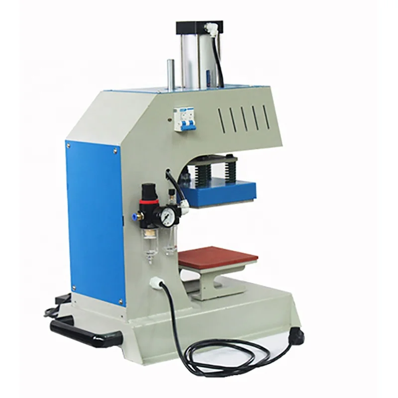 3d Fabric Logo Embossing Pneumatic Hot Stamping Machine for T-shirts Heat Press