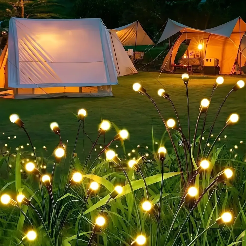 10/8/6 LED Solar Firefly Light Outdoor Waterproof Wedding Party Ornament Garden Lawn Paths Decoration Solar Garland Lights