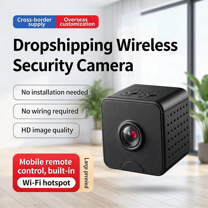 Mini 4K WiFi Wireless Security Camera Surveillance Camcorder Infrared Night Vision Motion Alert Detection Remote Monitoring