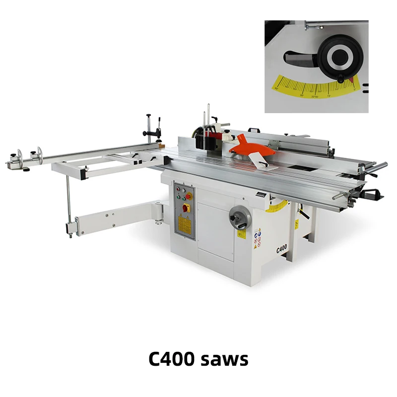 Woodworking Lathe C400 Five-In-One Multifunctional Sliding Table Saw Flat Press Planer Vertical Sharpen Milling Tenoning Machine
