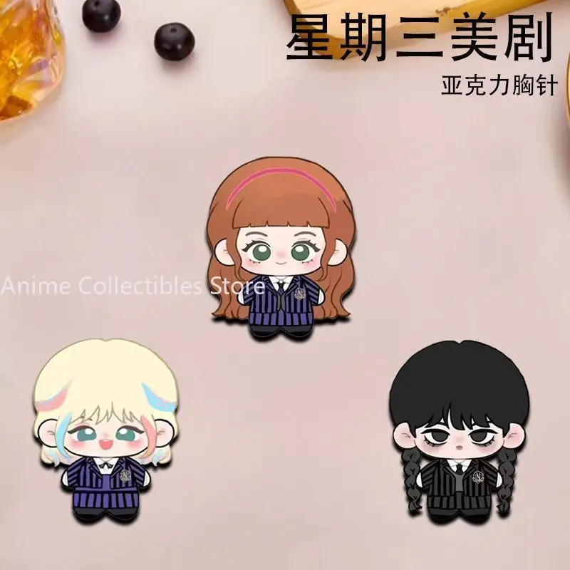 

Anime Wednesday Badge Brooch Pin Clothes Backpack Decoration Lapel Personalized Chest Tag