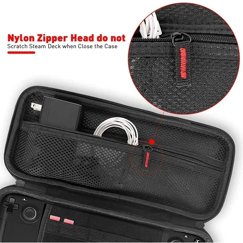 Storage Bag For Steam Deck OLED Game Console Portable Handheld Waterproof Travel Carrying Case Protect Handbag TF Card Slot Box