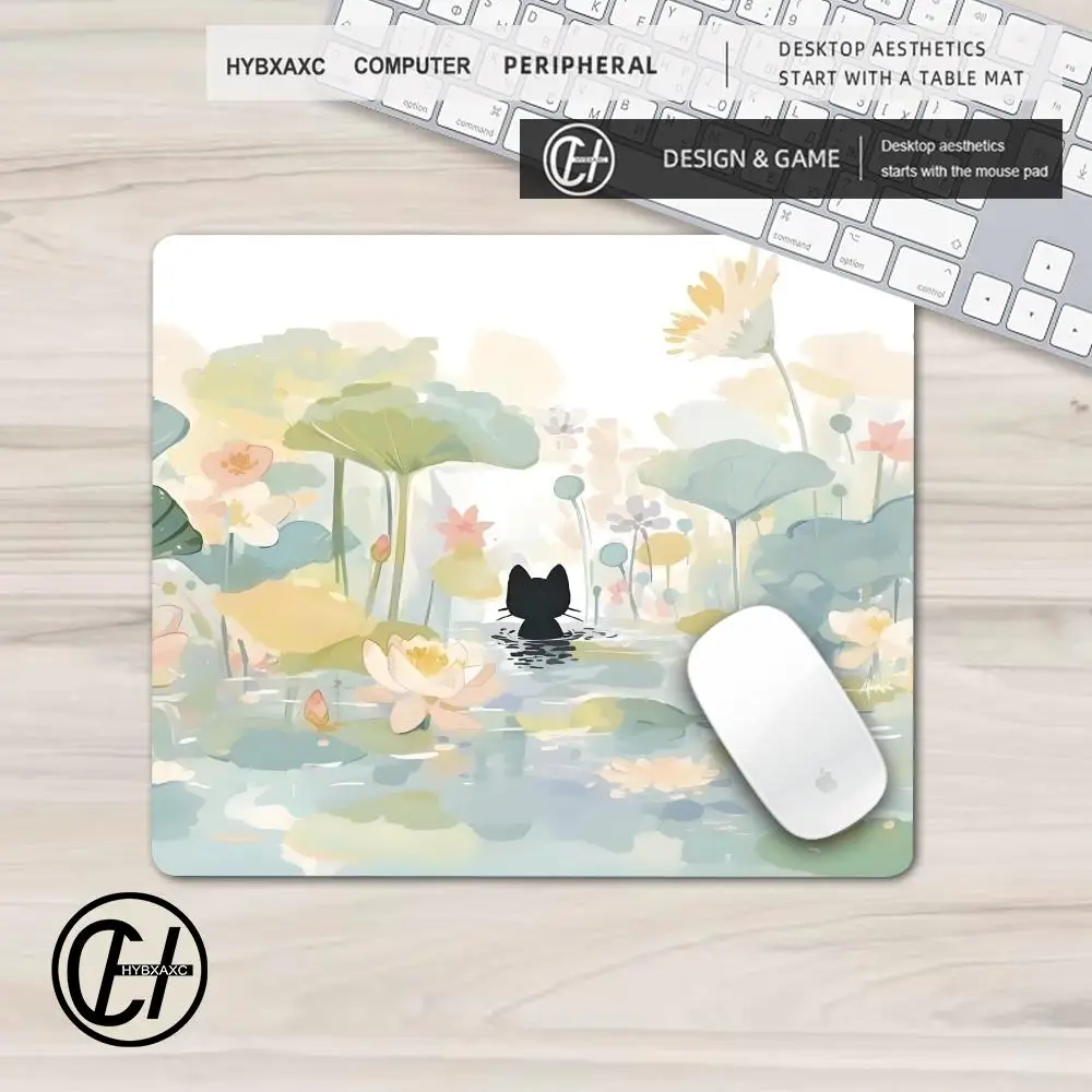 45x40CM Cute Kawaii Cat Creative Keyboard Pad Mouse Gaming Pc Accessories Rubber Mousepad Gamer Deskmat Topographic Mause Pads
