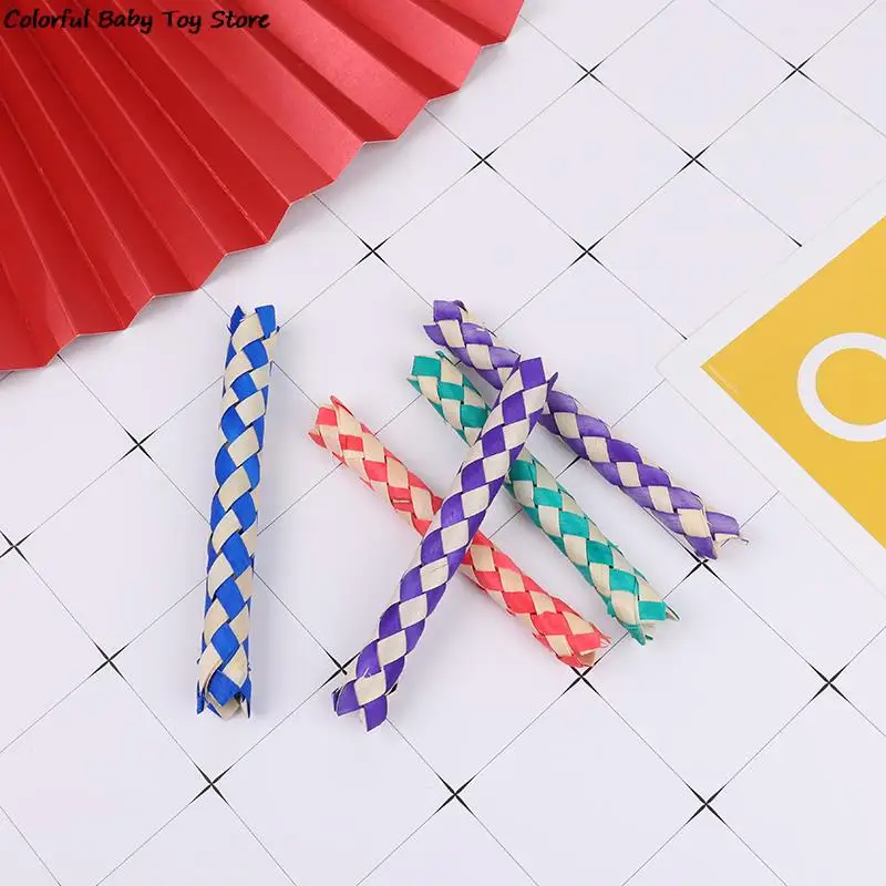 5 PCS Creativity DIY Finger Traps Classic Natural Chinese Bamboo Fingers Trap Replacement Popits Tube Fidget Toys