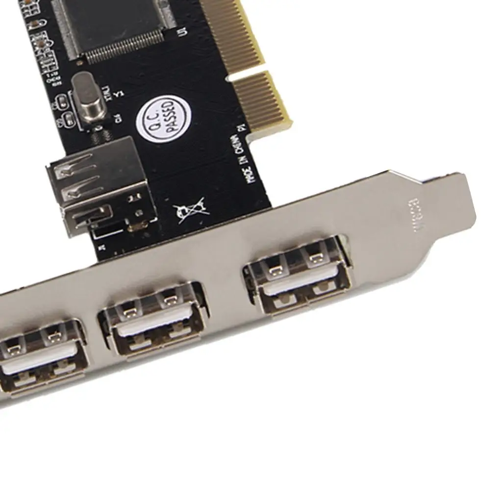 PCI USB2.0 Adapter Hub Metal 4 Port Expansion Card Controller Board High Speed USB Solution for Windows Linux