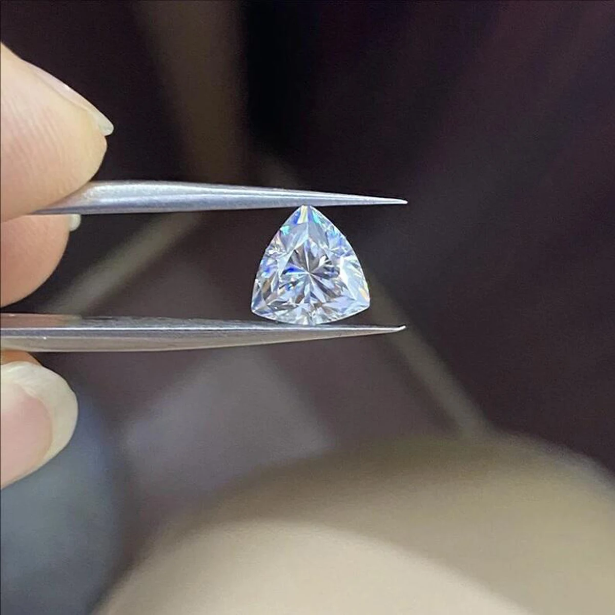 High Quality White Triangle Cut Lab Grown Diamonds IGI Certified Triangle Cut Loose Lab Grown Diamond For Jewelry Making