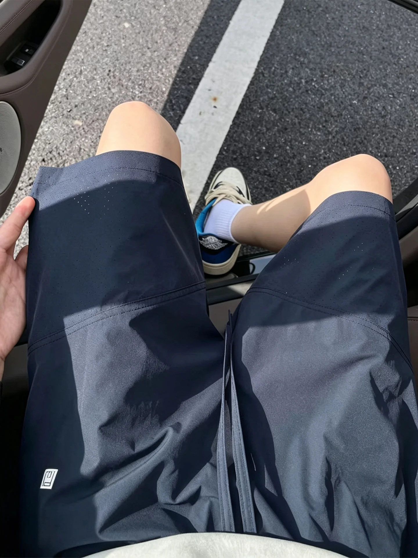 Quick Dry Ice Silk Short Pants Men's Summer Thin Five Parts Running Sports Outdoor Breathable Mesh Pants Casual Loose Fit