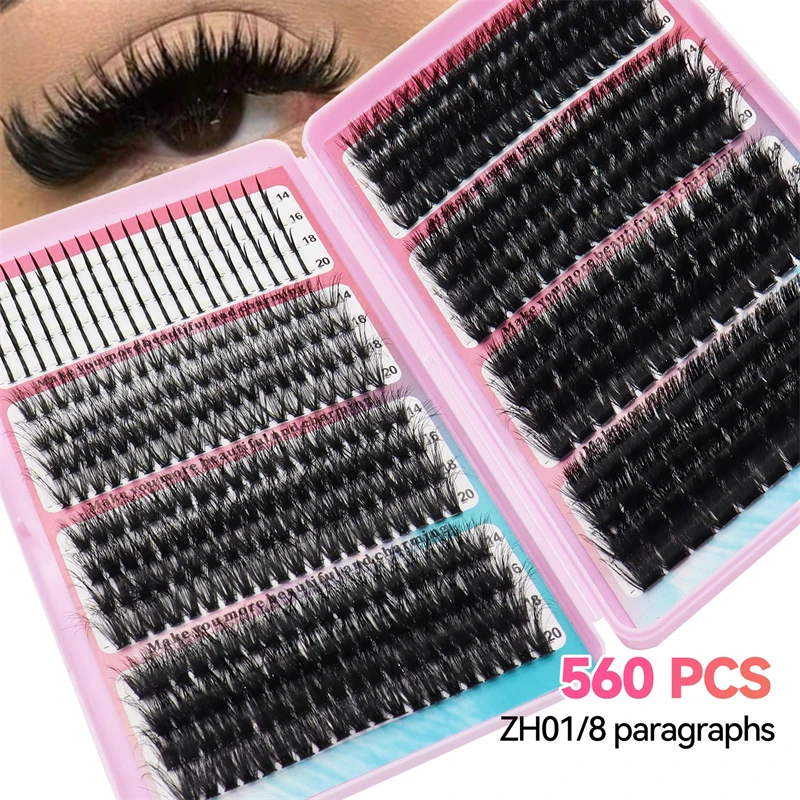 

3D Fluffy Feather Bushy Series Black Eyes Lightweight Comfortable Large Capacity 10-20mm Mixed Segmented Eyelash Book