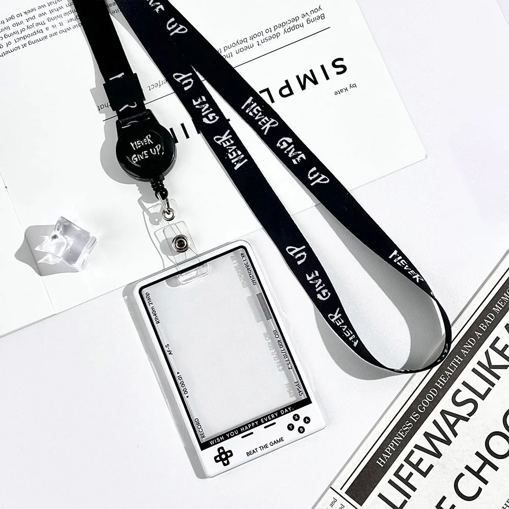 1Pcs New Kpop Card Holder Display Korean Fashion Student Card Protector Transparent with String Photocard Holder for Idol