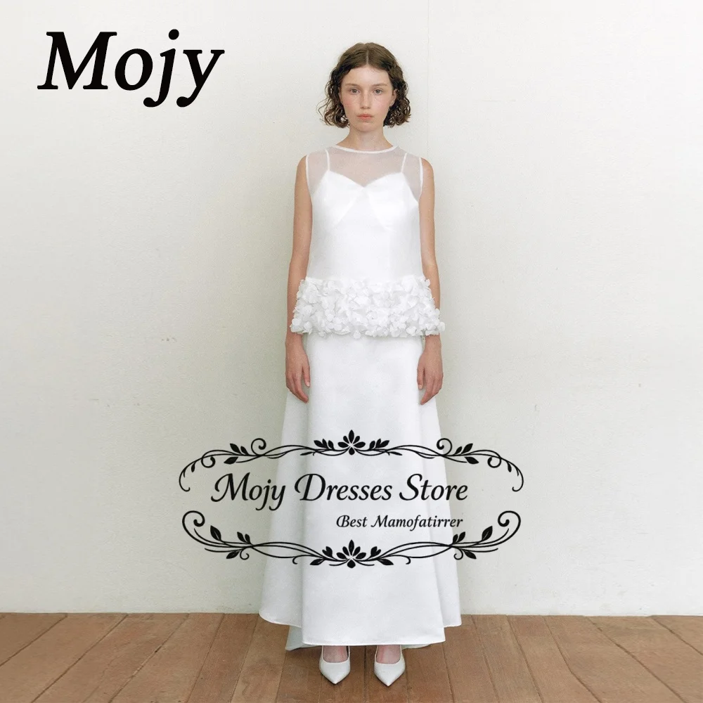 

Mojy White Party Dresses Japanese Women Photo shoot Ruffles Evening Gowns Occasion Outfit Customized 프롬드레스 Customized 2026