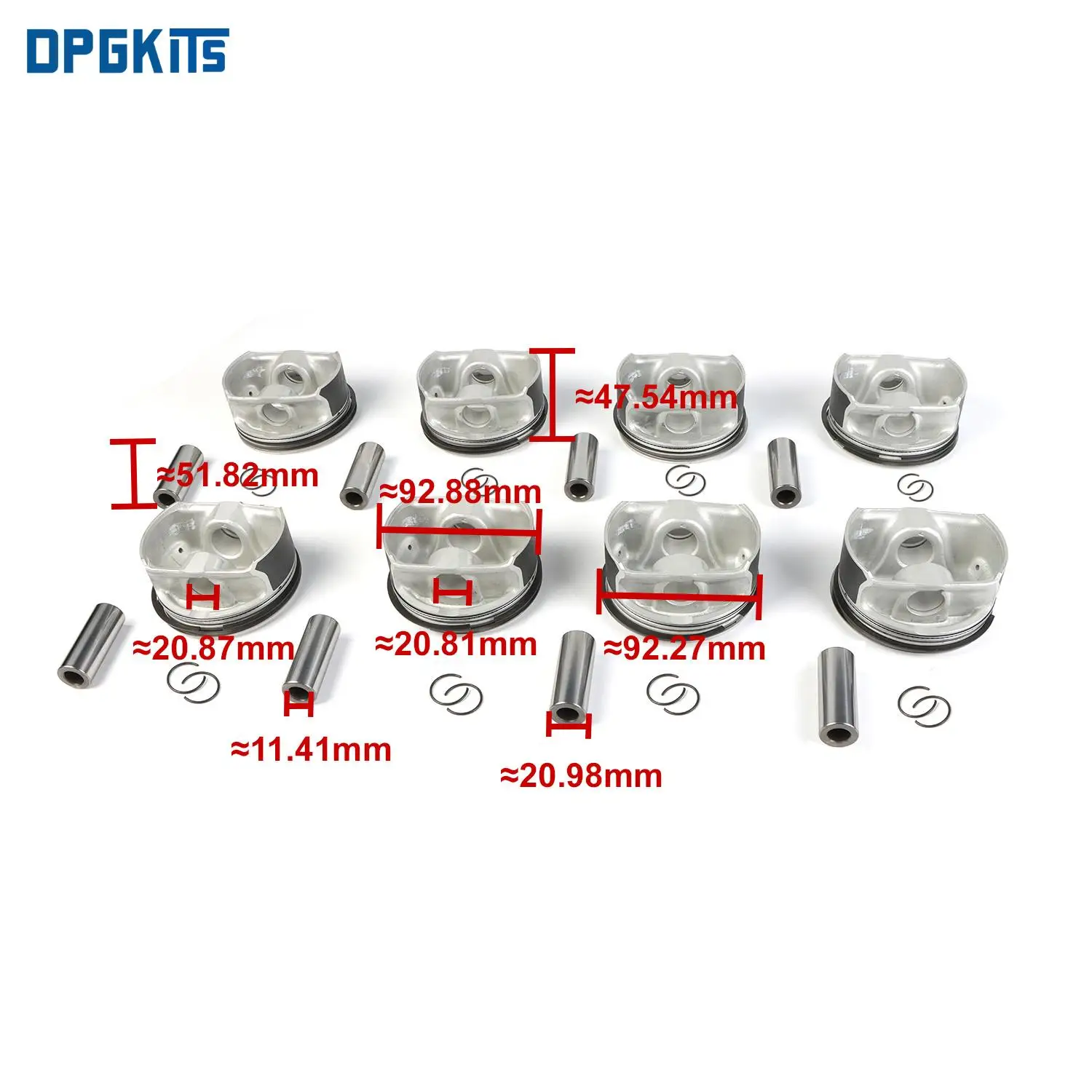 N62B48 4.8L Pistons & Rings Set STD 11257542292 11257831889 11257544952 11257537124 For BMW 550i 650i X5 E60 E61 E63 E65 E70