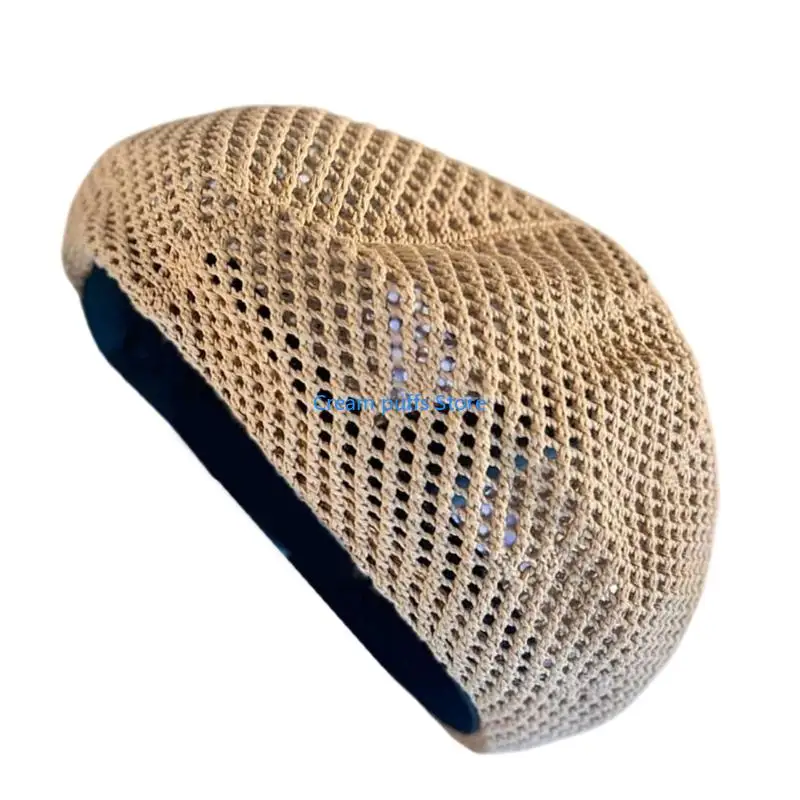 50LE Airy Lace Hat For Women Cotton Blend French Accessory Lightweight Headwear For Fashion