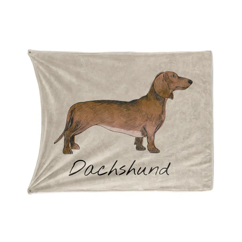 2026 Dachshund Sausage Hot Dog Kawaii Children Cute Sauna Blanket Naper Wrap Cover Cape Beach Queen Couple King Size Sofa Decora