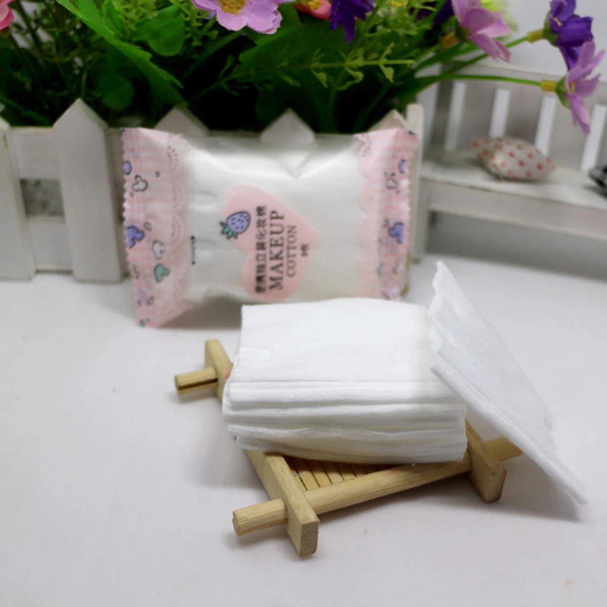 Tampons de coton jetables non tissés, 64 pièces, doux, pour le visage, nettoyage du visage, carrés pour voyage, soins de la peau, Nail Art