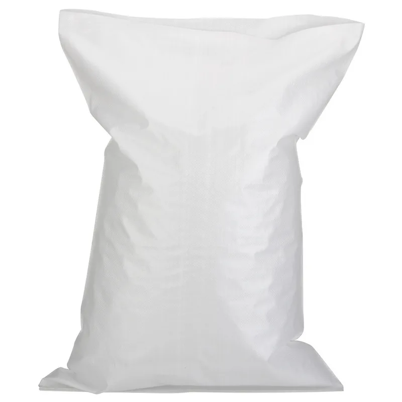 Saco de plástico blanco, bolsas tejidas de plástico blanco, bolsas de granos, bolsas de cáñamo de arena móviles, bolsas de almacenamiento multifuncionales