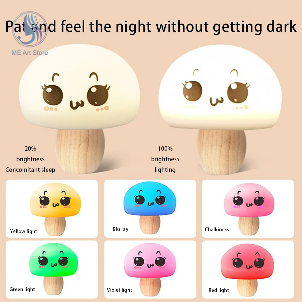 Mini lampe magnétique USB pour chambre à coucher, lumière blanche chaude, capteur de contrôle de la lumière, mignonne, plus lente, veilleuse,