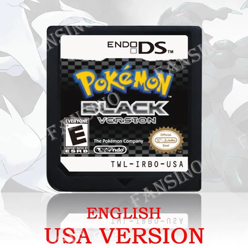 Pokémon Zwart Wit 1/2 versie Hoge kwaliteit authentieke 1:1 replica DS videogame cartridge voor DS 2DS 3DS console (VS, EUR, AUS)