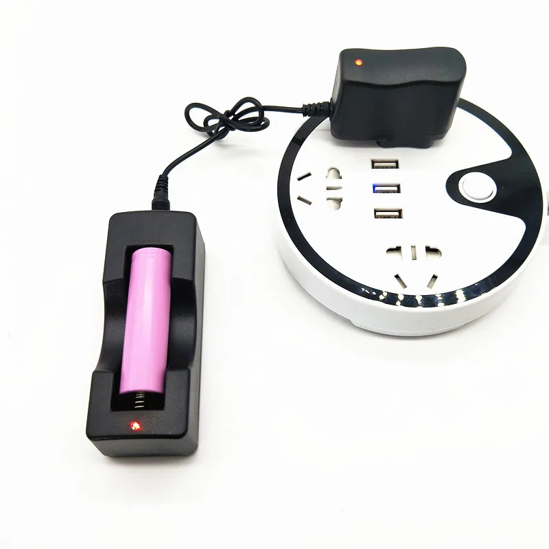 Adaptador de Energia Inteligente para Lanterna, Carregador de Alimentação, Carregador de Bateria Li-ion, F3, US EU, DC 4.2V, 3.5mm, AC, 18650, 4.2V,