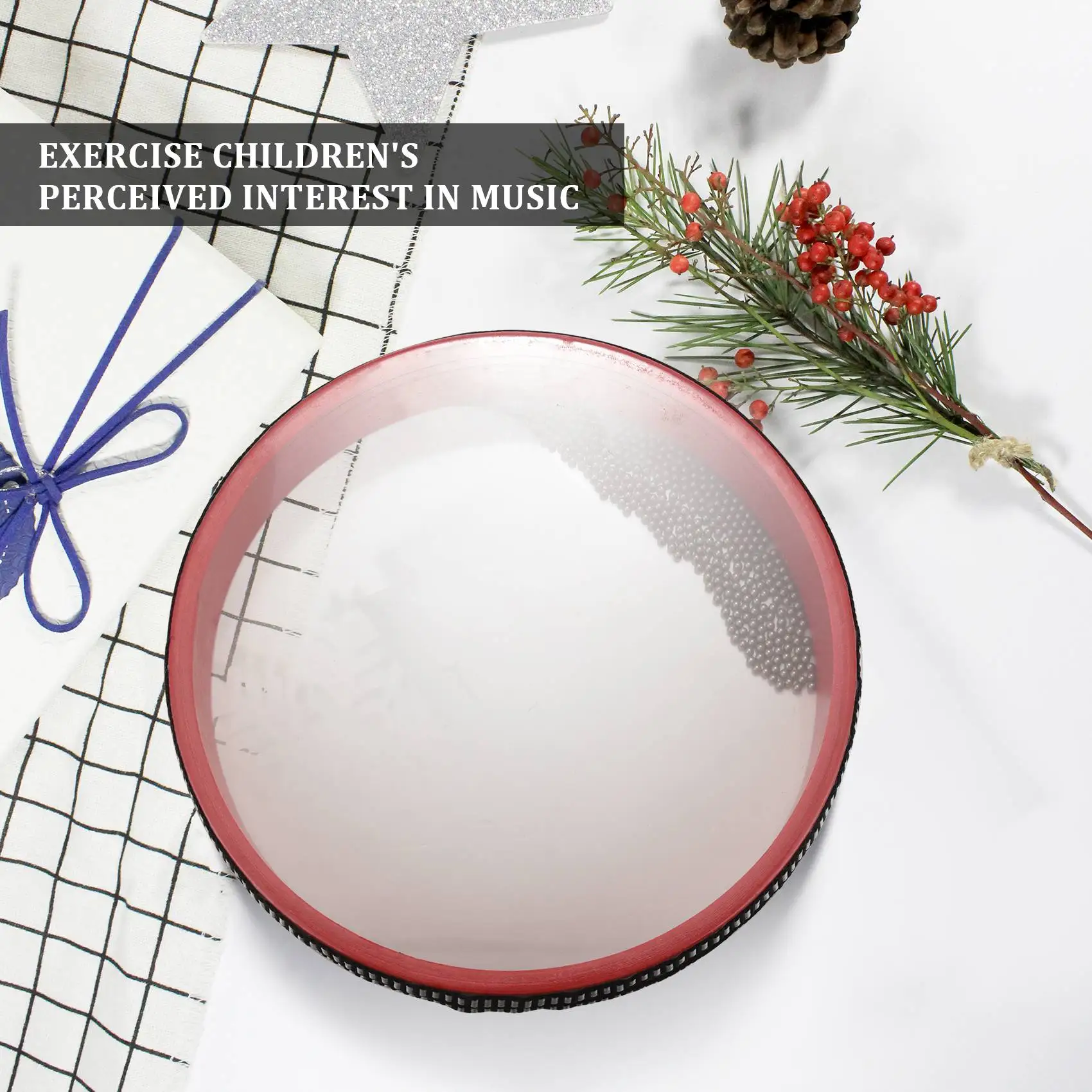 New Arrival Fashion Tambourine Ocean Drum Sea Sound Percussion Toy Gift 20Cm 8Inch