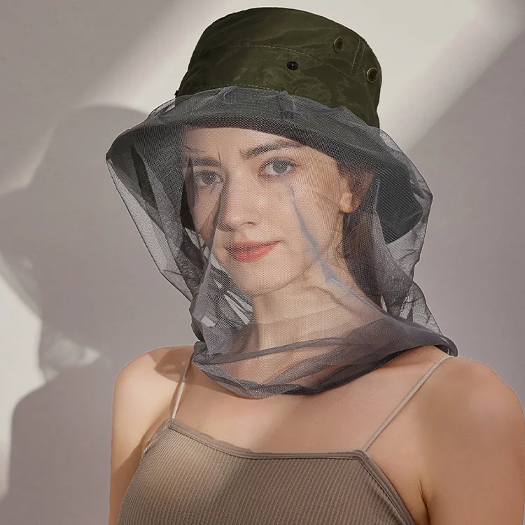 Female Anti-mosquito Hat Outdoor Sunscreen Male Mesh Hat UV Fisherman Hat Fishing Mountaineering Sun hat конвертер espada display port 20 pin male to dvi i 29 pin female 0 2м eportm dvif20