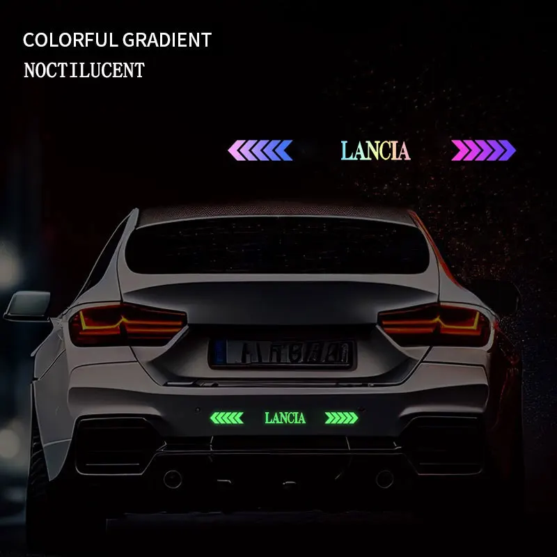 Car Reflective Stickers Luminous Stripes Film Rear for Lancia ypsilon delta musa nera thema STRATOS Y Phedra Car Accessories