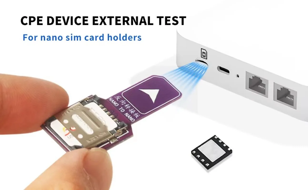 Nano SIM Card to Nano SIM Card Adapter Expander Test Board, PCB SIM Card Reader Quick Conversion Board Male to Female